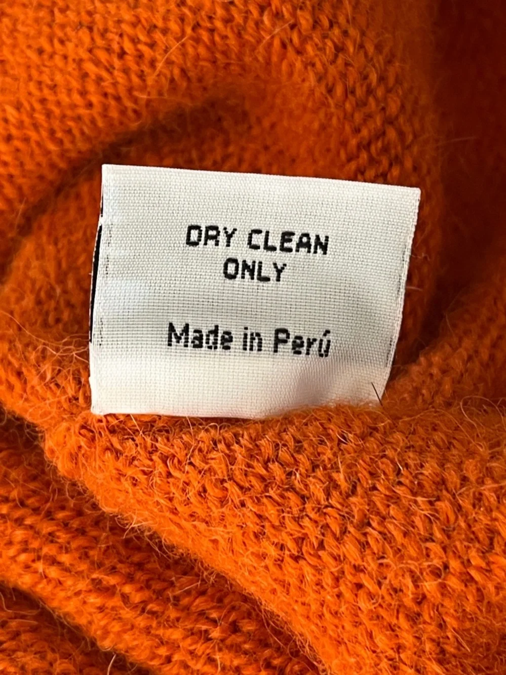 100% Peruvian Alpaca Sweater by Alpaca Basics Orange **read description -sizing*